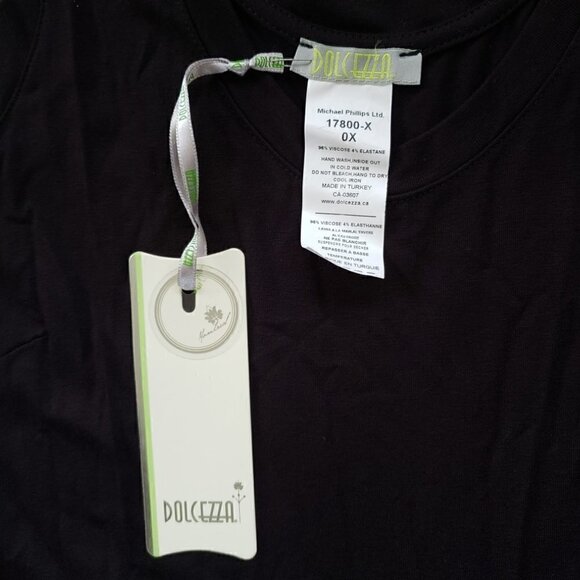 Dolcezza sleeveless jersey maxi dress black and white - Picture 7 of 9